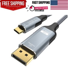 USB C to DisplayPort 2.1 Cable 16K-30Hz 8K-120Hz 40Gbps 10FT - Compatible picture