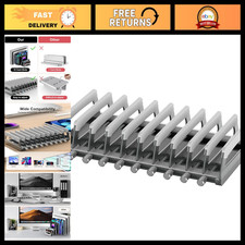 10-Slot Adjustable Vertical Laptop Stand for Desk - Fits 10 Devices, Space-Savin picture