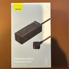 New Baseus Powercombo Powerstrip 20w, 6 in 1,  3 AC Outlets,  1 USB A, 2 USB C picture