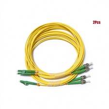 [2pcs] 1M‑10M LC APC to ST APC Duplex OS2 SM LSZH 2.0mm FTTH Fiber Patch Cord picture
