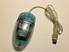 MacAlly iMouse Vintage 90s Single Button Apple iMac USB Mouse - Transparent Blue picture