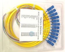 3m 12 Fibers SC Single-Mode Color-Coded Fiber Optic Pigtail, Fiber pigtail -878 picture