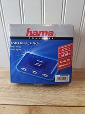 HAMA - 4 Port USB 2.0 Desktop Hub, Blue picture