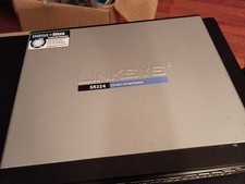 Cisco Linksys SR224 10/100 Unmanaged Ethernet Switch 24 Port with power cord picture