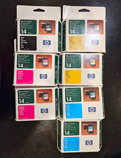 HP Genuine 14 Printhead Lot of 7 Black Cyan Magenta Yellow C4920A-C4923A sealed picture