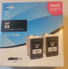 Meijer HP 64 Twin Pack Black Inkjet 2 Cartridges N9J9OAN Envy Photo Remanufactur picture