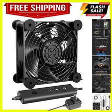 12V 120mm Muffin Fan, 5-Speed Adjustable - Dual Ball Bearing, 60000H Lifespan... picture