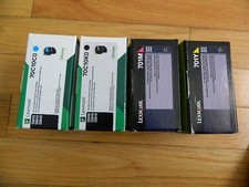GENUINE SET 4 LEXMARK TONER CARTRIDGE 701K 701C 701Y 701M CS310-CS510 NEW SEALED picture