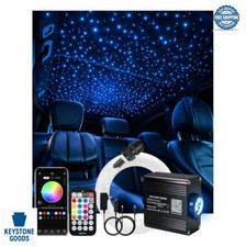 Fiber Optic Starlight Headliner Kit 16W 650 Strands 9.8ft RGBW Remote App picture