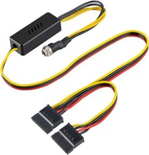 DC 12V Female to 2 SATA 5V Male Power Supply Adapter for HDD DC 5525 5.5MM x ... picture