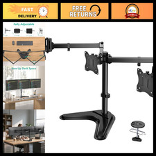 Freestanding Triple Monitor Stand for 13-27
