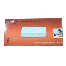 D-Link GO-SW-8G dlinkgo 8-Port Gigabit Desktop Switch, White, New In Box picture