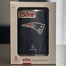 Iomega eGo 250 GB Portable External Hard Drive USB 2.0 New England Patriot - New picture