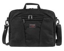 TOM BIHN Cadet briefcase Black Ballistic Steel Absolute Strap laptop Cache EUC  picture