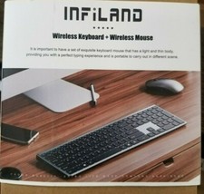 INFILAND Wireless Keyboard and Mouse, Ultra-Thin Full Size Quiet Wireless  picture