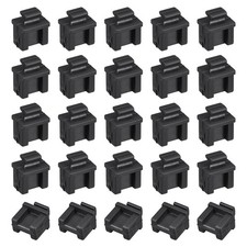 20pcs SFP Silicone Protectors Cap Port Cover Anti Dust 14mmx12mmx17mm Black picture