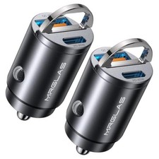 2-Pack 90W USB C Car Charger,[Super Mini Metal] Car Charger [Dual A+C] Black picture