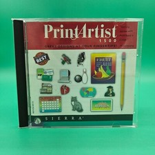 Print Artist 1500 PC CD-ROM Sierra Home Vintage 1996 Photo Editing Post Cards picture