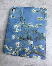Blue Floral Folding Folio Case for iPad, Synthetic Leather, Integrated Stand picture