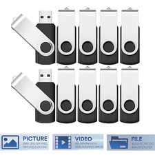 10 Pack 16GB USB 3.0 Flash Drive Rotating High Speed Memory Stick Thumb Drives picture