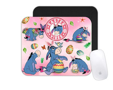 Custom Mouse Pad Personalized Photo Office Desk Mat Happy Easter Cartoon Donkey picture