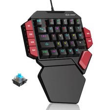 One Handed Professional Gaming Keyboard RGB Backlit 35 Keys Mini Wired Mechan... picture