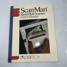 Logitech Scan Man Handheld Scanner Users Manual Vintage 1988 picture