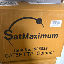 SatMaximum CAT5E FTP Outdoor Ethernet Cable 1000 ft Black, Raw Ends picture