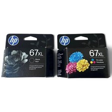 GENUINE 2-Pack HP 67XL Black/ Color ink cartridges 3YM57AN 3YM58AN SEALED picture