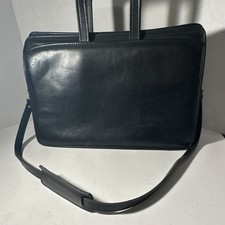 Jack Georges Black Leather Classic Briefcase for 15