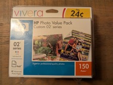 HP 02 Photo Value Pack Custom Series Ink & Paper 150 Sheets 4x6 Sealed 5188-3069 picture