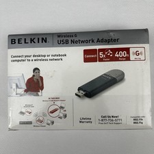 Belkin Wireless G USB Network Adapter 802.11g v3000 w/ Box & Accessories picture