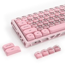 Blush Pink Pro Jelly Keycaps PBT Custom Gradient MX Switch 132 Keys picture