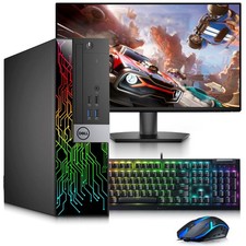 Dell RGB Gaming Desktop PC i7-6th 32GB RAM 1TB SSD 1TB HDD 24”LED AMD RX-550 W11 picture