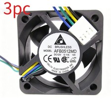 3pc Delta AFB0512MD 5020 5CM 12V 4-wire PWM silent fan picture