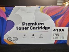 4 Pc 410A Premium Toner Cartridges For Printer Black Magenta Cyan Yellow New picture