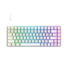 HKMS93 Wired Mechanical Gaming Keyboard 75% 84 Keys HotSwappable Blue Wht picture