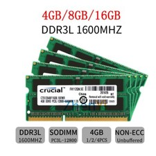 16GB 8GB 4GB RAM PC3L-12800 DDR3L-1600MHz SODIMM Memory Laptop For Crucial LOT picture