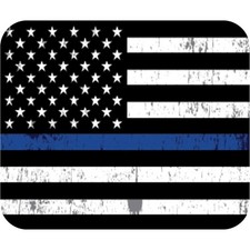 Thin Blue Line USA Flag Mouse Pad Mat Mousepad for Laptop PC Gaming Home or picture