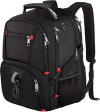 Huachen Extra Large 50L Travel Laptop Backpack with USB Charging Port, TSA picture