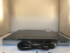 Cisco WS-C3750X-24T-L V02 24 Port Gigabit Switch w/ Power Cord **TESTED** picture