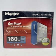 Maxtor One Touch External USB Hard Drive 160GB 7200RPM New In Box, Sealed Unused picture