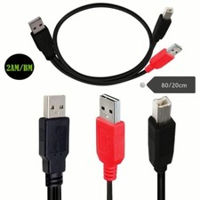 Dual USB 2.0 A Male To B Male Y Splitter Cable for Printer Scanner External HDD picture
