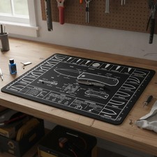 Mat/Mouse Pad - Large Oversize for Desk with Pocket Knife Info - 14