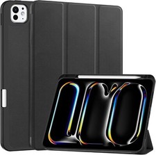 Case for iPad Pro M4 13 in/11 in 2024 Tri-fold Stand Smart Cover W Pencil Holder picture