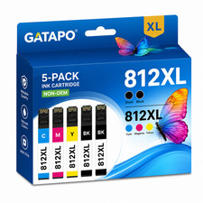 5Pack 812XL Ink Cartridge for Epson T812XL Ink WF-7840 WF-7820 WF-7310 EC-C7000 picture