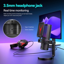 Professional Condenser Microphone for PC/Android Phone USB-C AUX Podcast Gaming picture