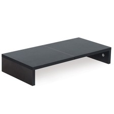 TEAMIX 20 Inch Monitor Stand Riser for Desk, Wood Computer 20 inch, Black picture