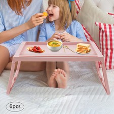 6 Set Lap Desks Foldable Laptop Desk Tray Table Computer Bed Stand Pink picture