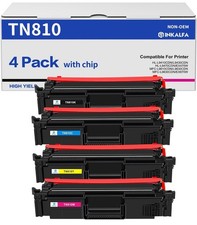 TN810 TN-810 Toner Cartridge 4 Pack High Yield Replacement Brother TN810 w/ Chip picture